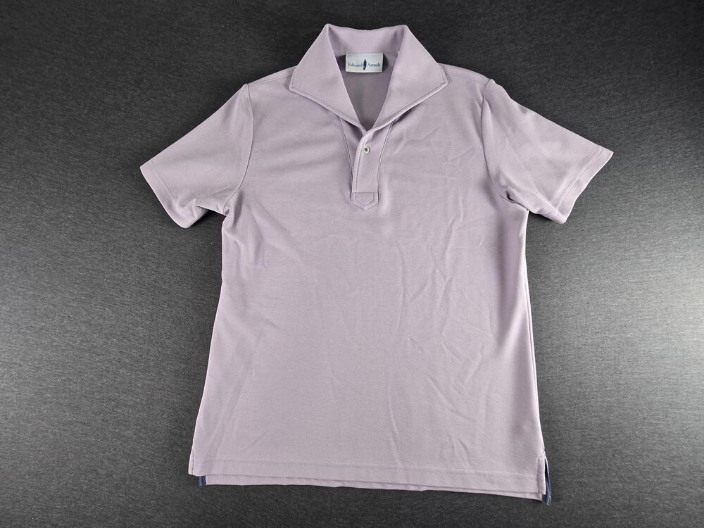 Edward Armah Polo Shirt Mens Small Purple Solid Cotton Knit Casual Summer